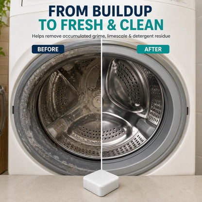 Washing Machine Cleaner & Descaler Tablets – Deep Cleaning for Drum, Limescale, Grime & Soap Scum | Front Load & Top Load Compatible | Pack of 2 (16 Tablets)