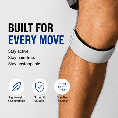 Premium Adjustable Knee Strap for Running, Gym, Cycling & Sports | Patellar Tendon Support Brace for Men & Women | Lightweight Knee Pain Relief Strap