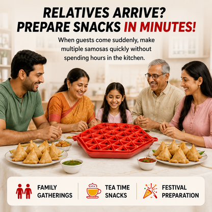 Samosa Maker (Make 24 Perfect Samosas at Once) - Available in 3 Vibrant Colors