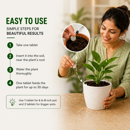 Organic Style Slow Release Plant Nutrient Tablets | Long Lasting Plant Food Tablets for Home Gardens Balanced Nutrition Fertilizer Tablets for Plants