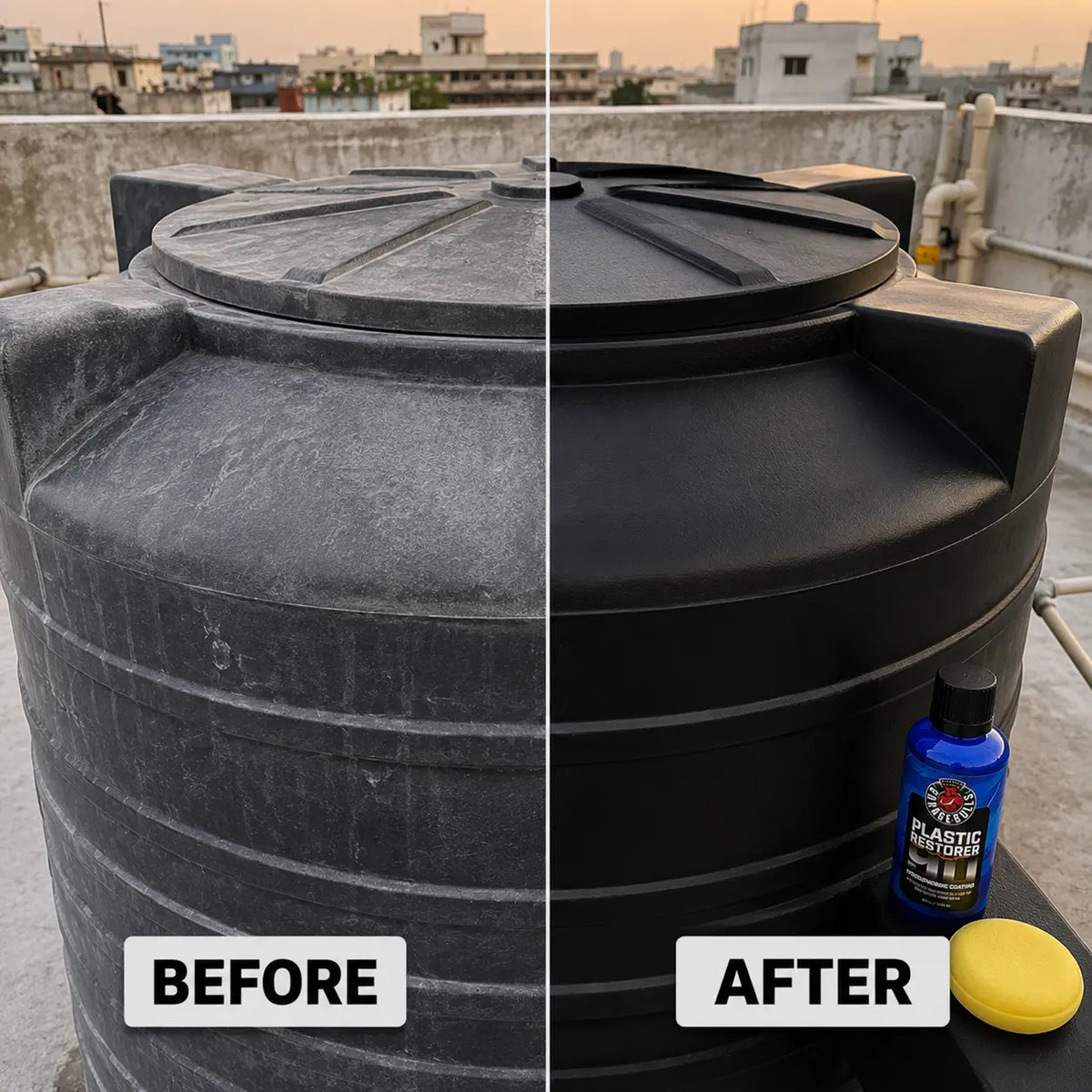 Plastic Restorer Ceramic Coating (200ml x2 Pack) | Plastic Trim Restorer for Cars, Bikes & Household Plastic | Hydrophobic UV Protection | Buy 1 Get 1 Free