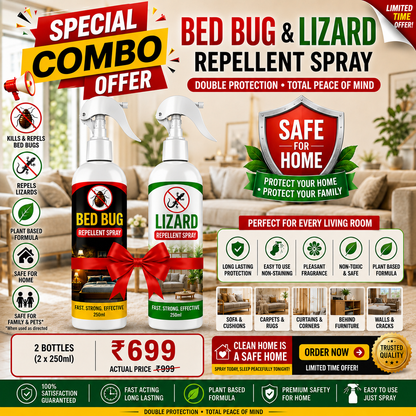 PowerGuard Anti Bed Bug, Rat & Lizard Repellent Spray (250ML)