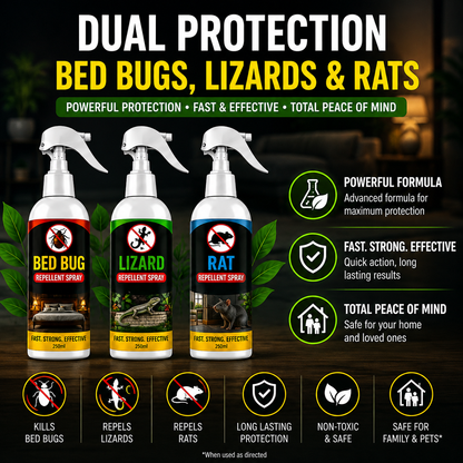 PowerGuard Anti Bed Bug, Rat & Lizard Repellent Spray (250ML)