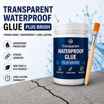 Transparent Waterproof Glue Plus Free Brush 500Gm