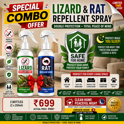PowerGuard Anti Bed Bug, Rat & Lizard Repellent Spray (250ML)